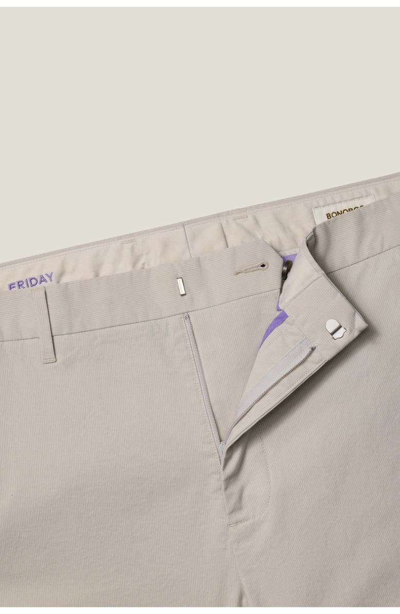 Bonobos Warrior Slim Fit Dress Pants, Alternate, color, Friday Khaki Fine Stripe