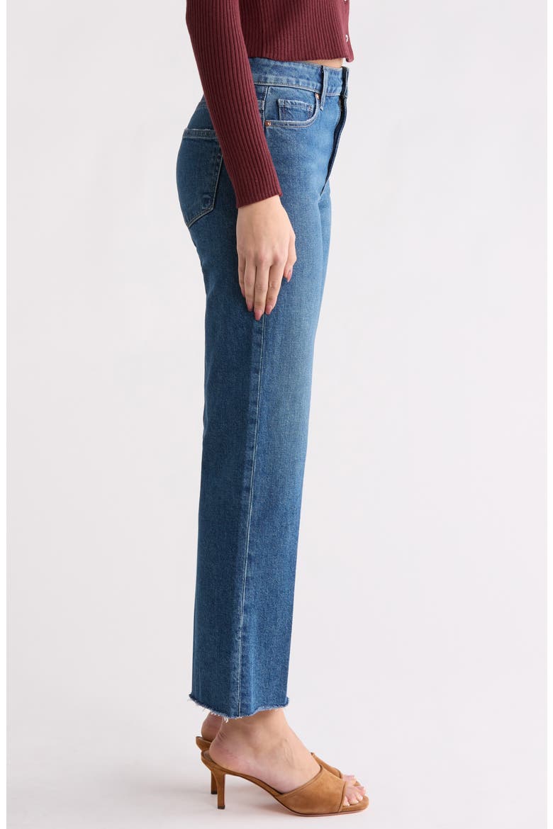 Leenah Raw Hem High Waist Ankle Wide Leg Jeans, Alternate, color, TRAVERSE