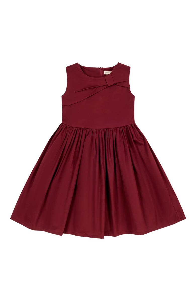 Hope & Henry Girls' Organic Asymmetrical Bow Party Dress, Kids, Main, color, 