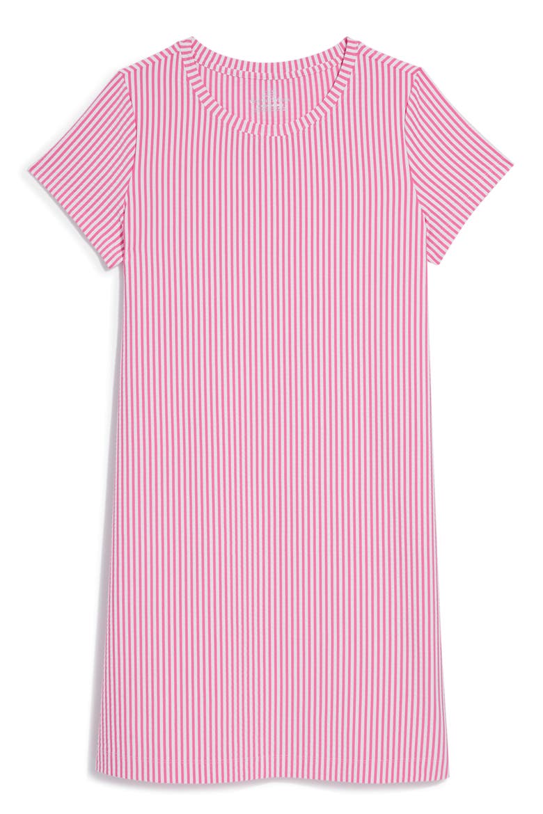 Seersucker Stripe Knit Dress, Alternate, color, BAHAMA BREEZE