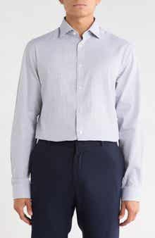 Slim Fit Gingham Cotton Dress Shirt
