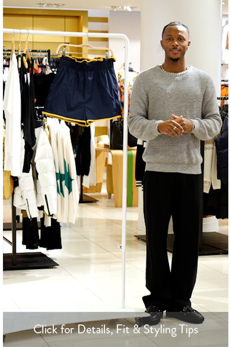 Contrast Paperbag Cotton Shorts video