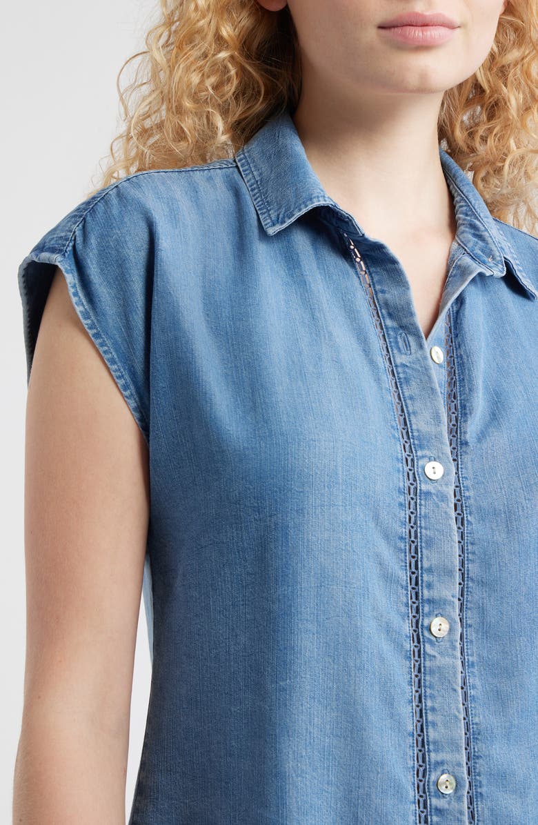 Cloth & Stone Trim Chambray Shirt, Alternate, color, Winter Tides Wash