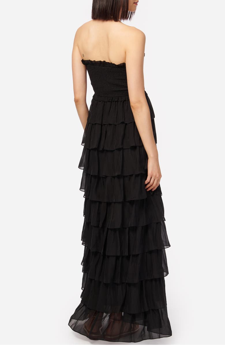 CAMI NYC Stella Smock Bodice Strapless Maxi Dress, Alternate, color, 