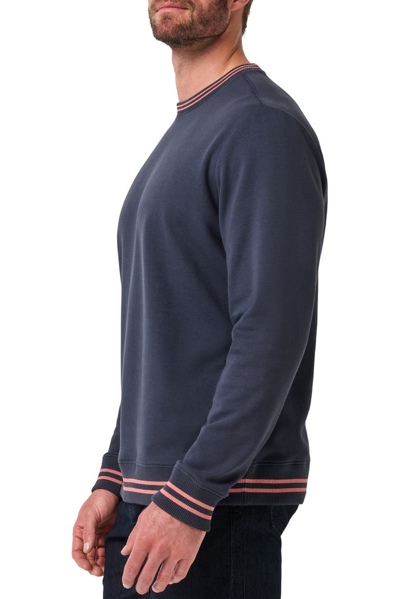 Social Club Contrast Stripe Sweatshirt, Alternate, color, TOTAL ECLIPSE