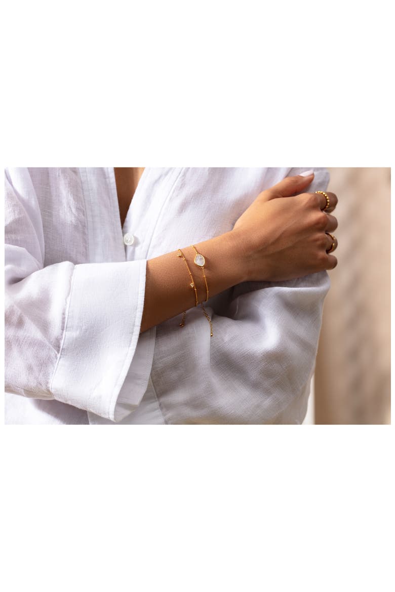 Mini Gem Chain Bracelet, Alternate, color, 18CT GOLD VERMEIL ON STER SLVR