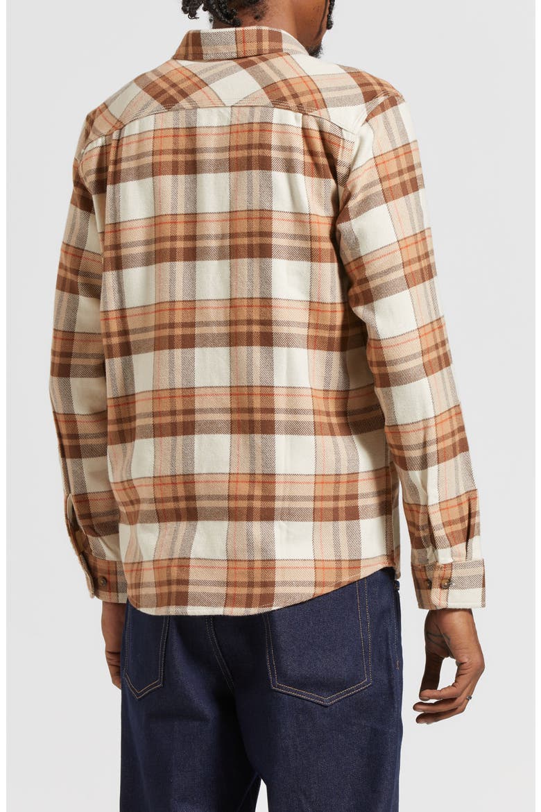 Bowery Flannel Button-Up Shirt, Alternate, color, WHITECAP/PINECONE BROWN/BURRO