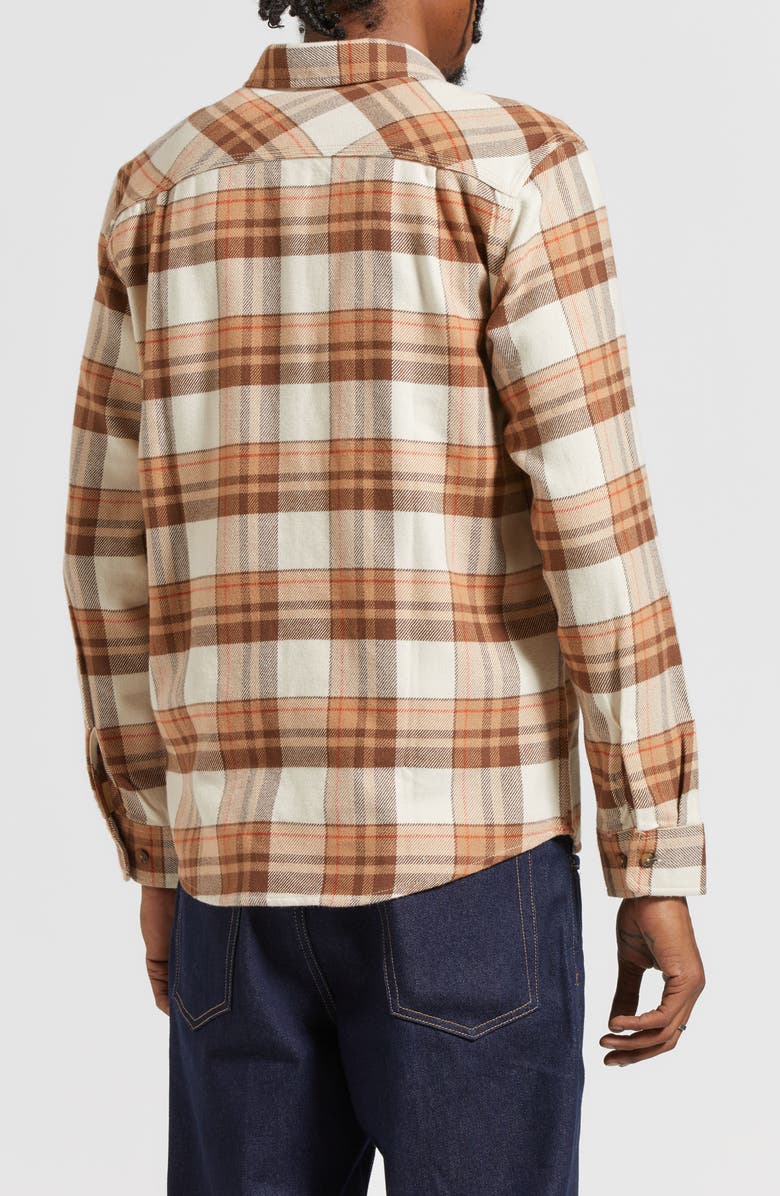 Brixton Bowery Flannel Button-Up Shirt, Alternate, color, Whitecap/Pinecone Brown/Burro