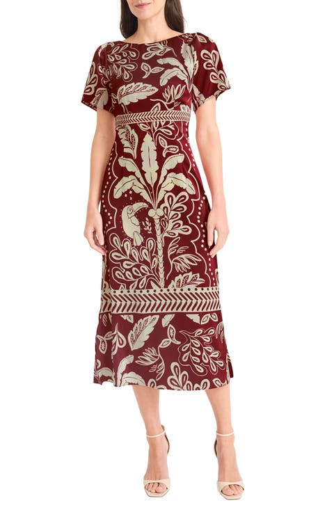 Flutter Sleeve Midi Dress
