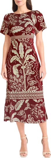 【SALE/国内発送】Maggy London Flutter Sleeve Midi Dress Maggy London Women's Crepe Flutter-Sleeve Midi Dress - Macy's