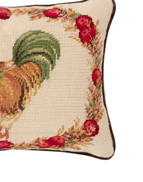 C & F Home C&f Home Harvest Rooster Needlepoint Pillow In Animal Print