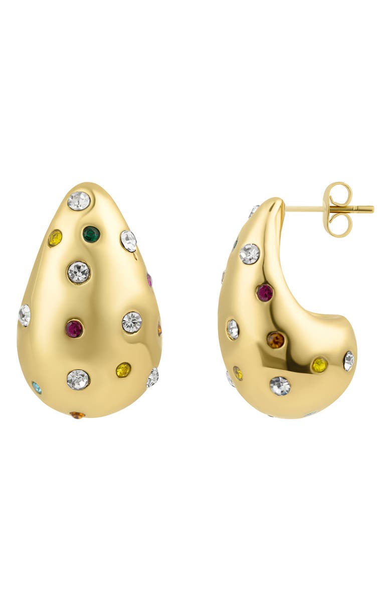 Adornia Multicolor Crystal Drop Earrings, Main, color, Gold/ Multi
