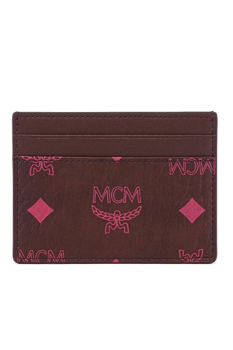 Aren Card Case in Visetos, Main, color, Cinnamon