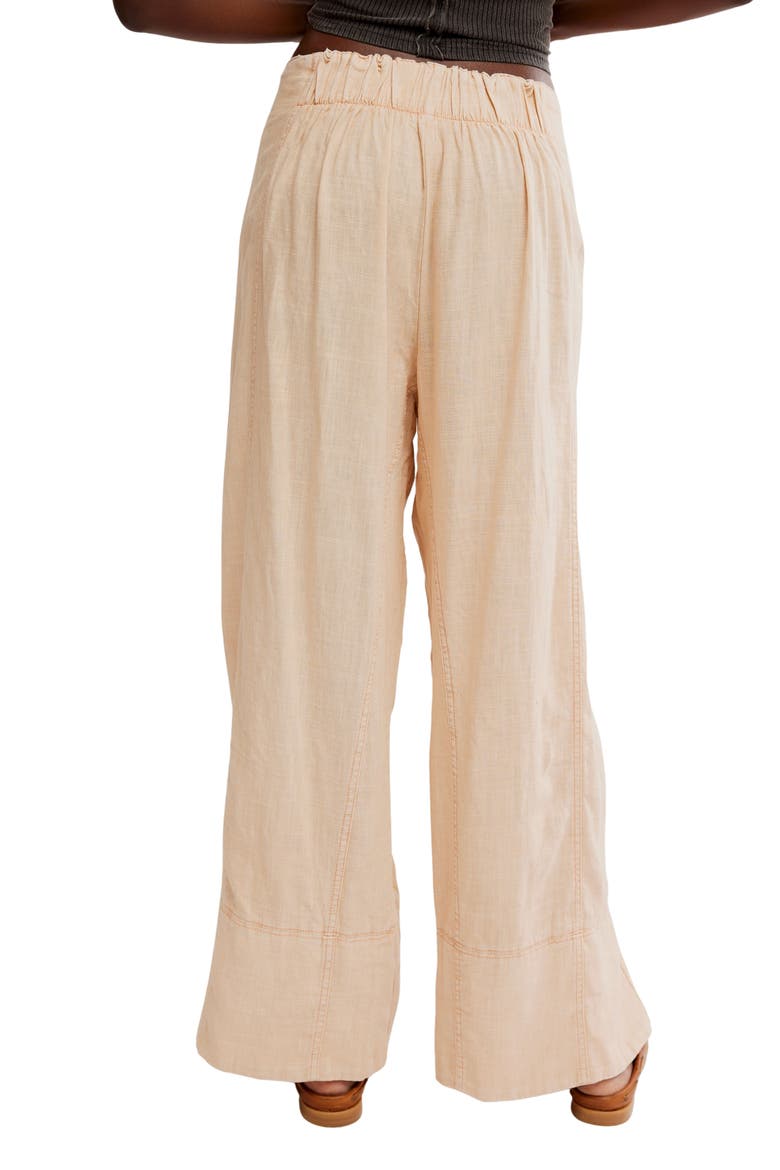 Days End Pull-On Linen Blend Wide Leg Pants, Alternate, color, SAND DOLLAR