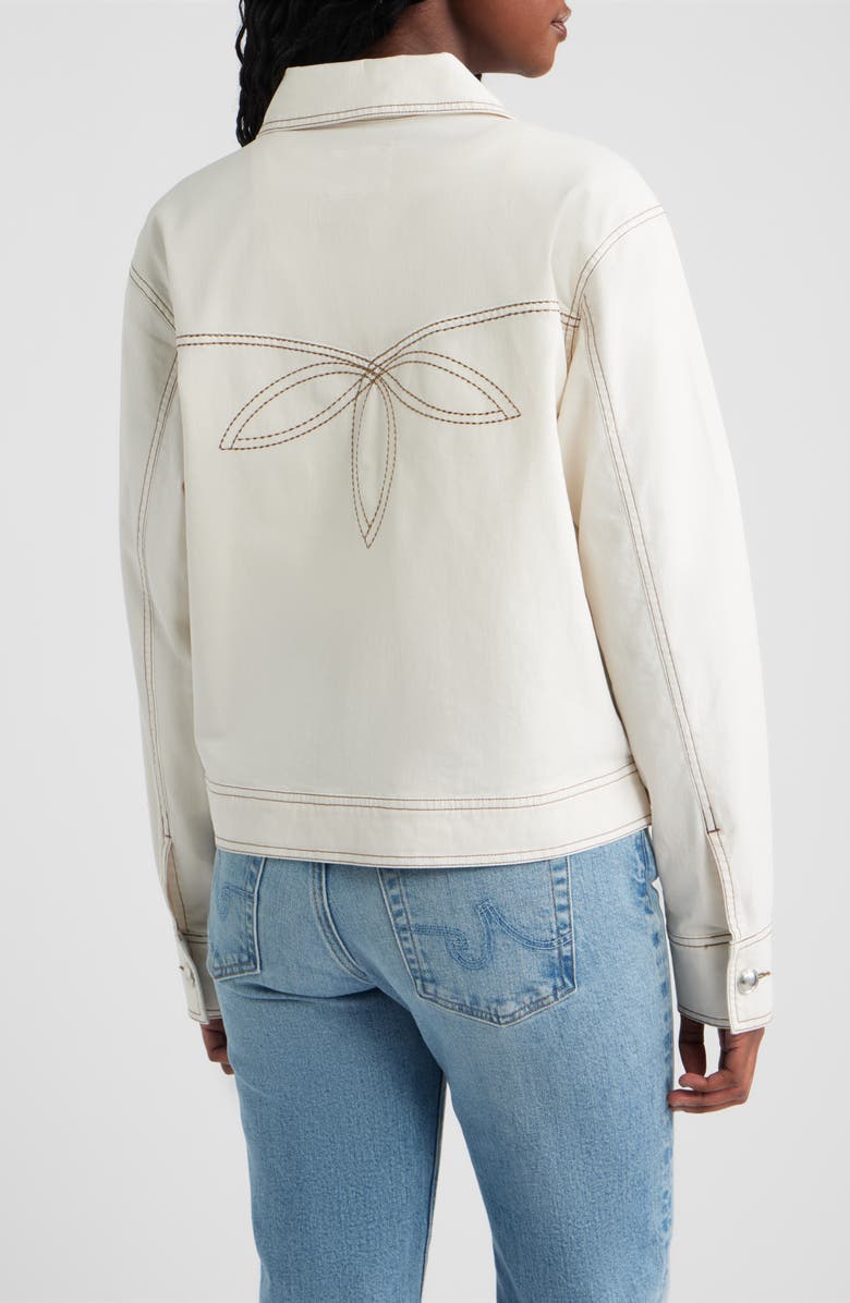 Rails Briggs Topstitch Detail Stretch Cotton Jacket, Alternate, color, Bone