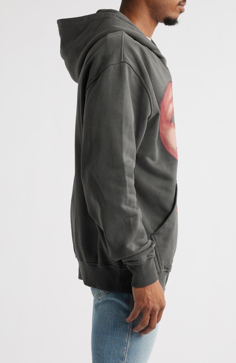 SANTO STUDIO Tears Zip Graphic Hoodie, Alternate, color, 