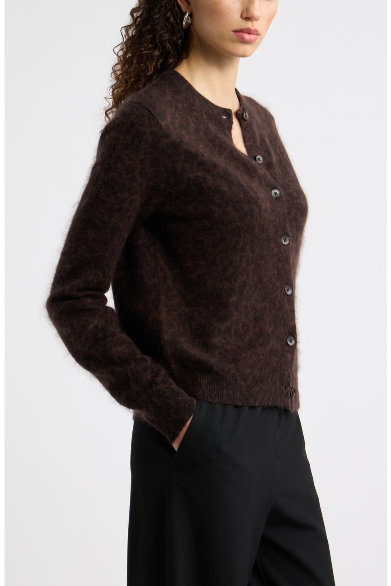 Brushed Leopard Print Cashmere Cardigan, Alternate, color, BLACK- BROWN M LEONE LEOPARD