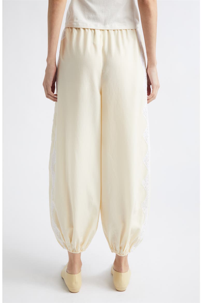 Tabitha Lace Trim Balloon Pants, Alternate, color, BUTTERMILK