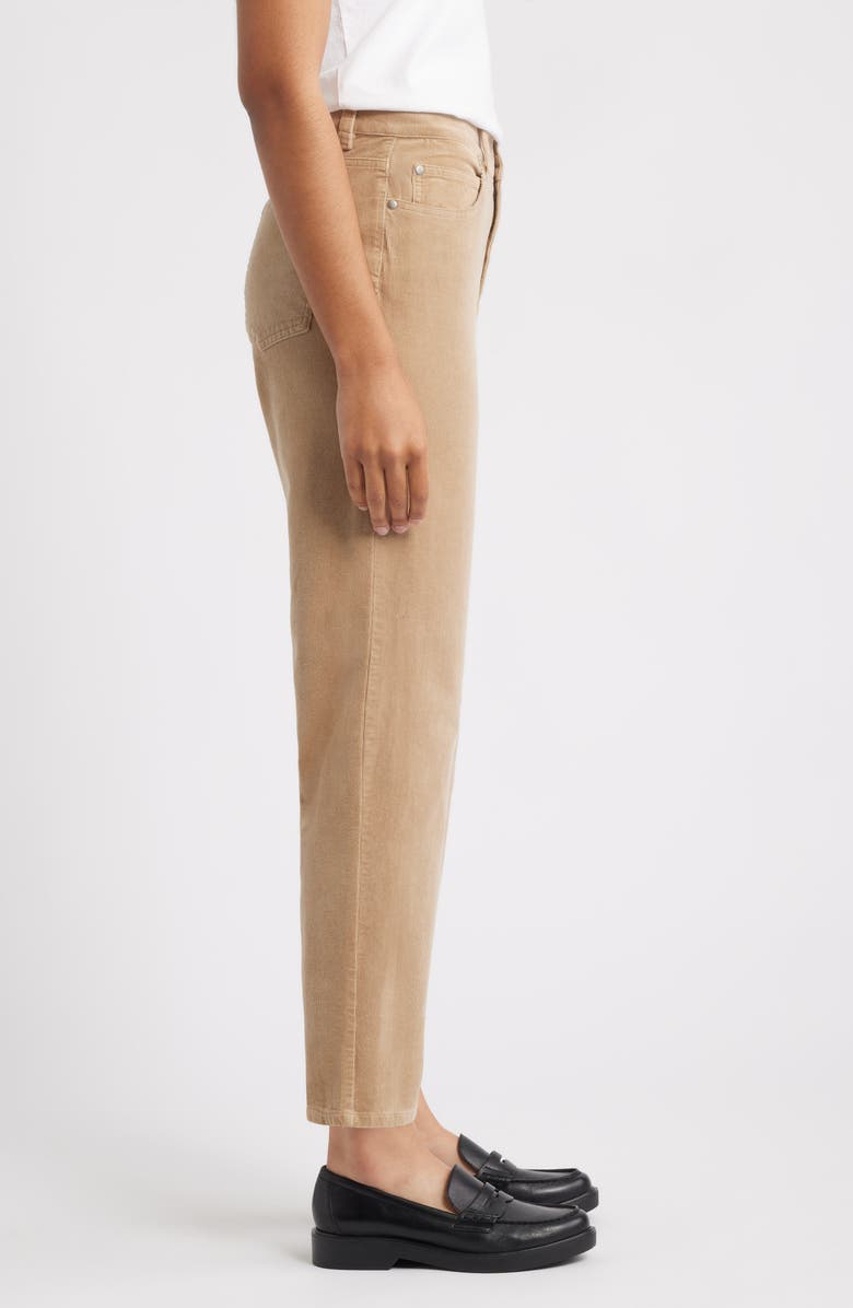 Eileen Fisher Stretch Organic Cotton Straight Corduroy Pants, Alternate, color, Biscuit