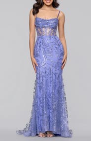 Blondie Nites Sequin & Mesh Dress