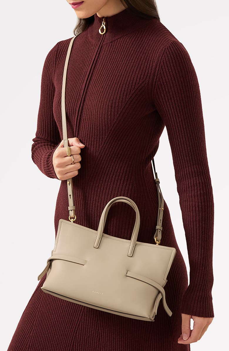 Radley Small Fleet Street Leather Crossbody Bag, Alternate, color, Stone