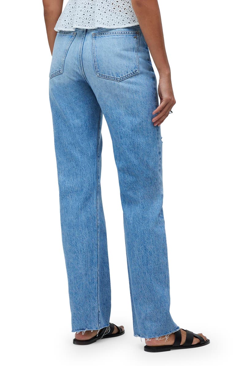 Madewell '90s Ripped Straight Leg Jeans, Alternate, color, Revoir Wash