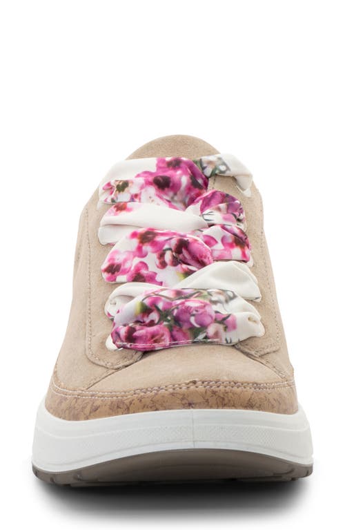 Ara Rem Sneaker In Sand/silver