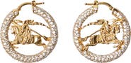 Burberry EKD Pavé Hoop Earrings