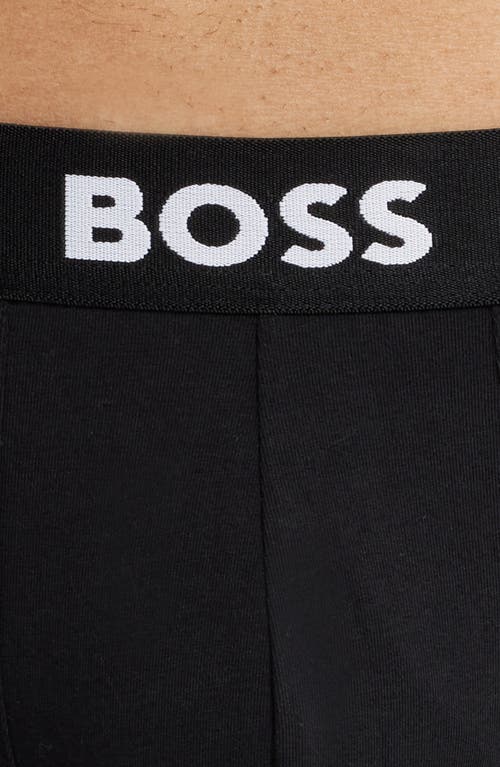 Hugo Boss Boss 3-pack One Stretch Cotton Boxer Briefs In Black