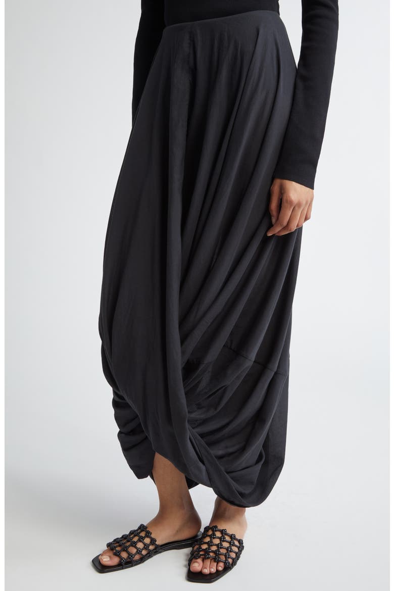 Cocoon Maxi Skirt, Alternate, color, BLACK