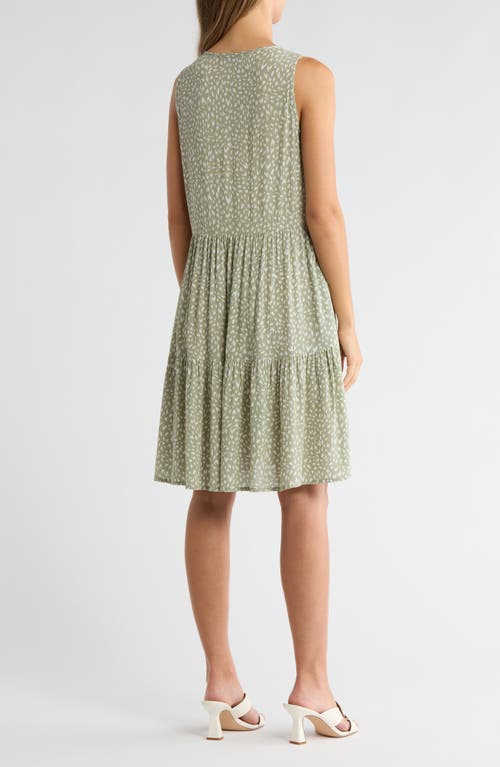 Matty M . Sleeveless Tiered Dress In Gray