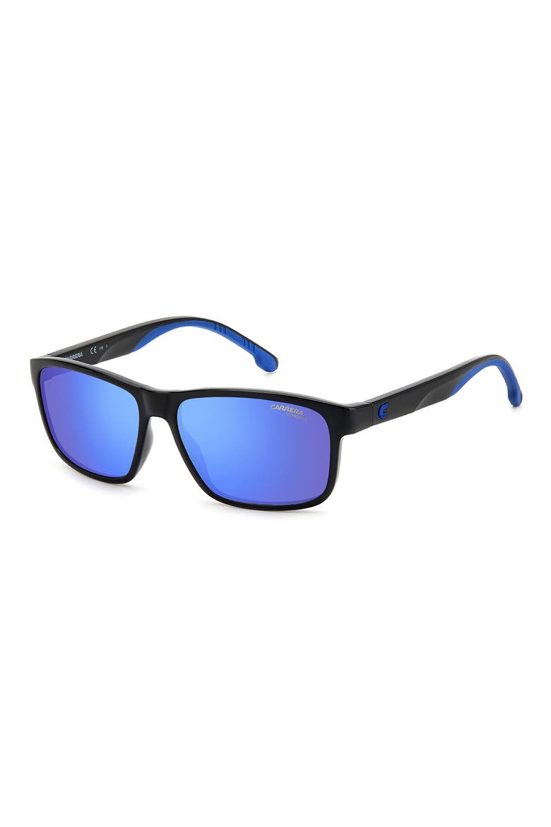 54mm Square Sunglasses, Alternate, color, BLACK BLUE