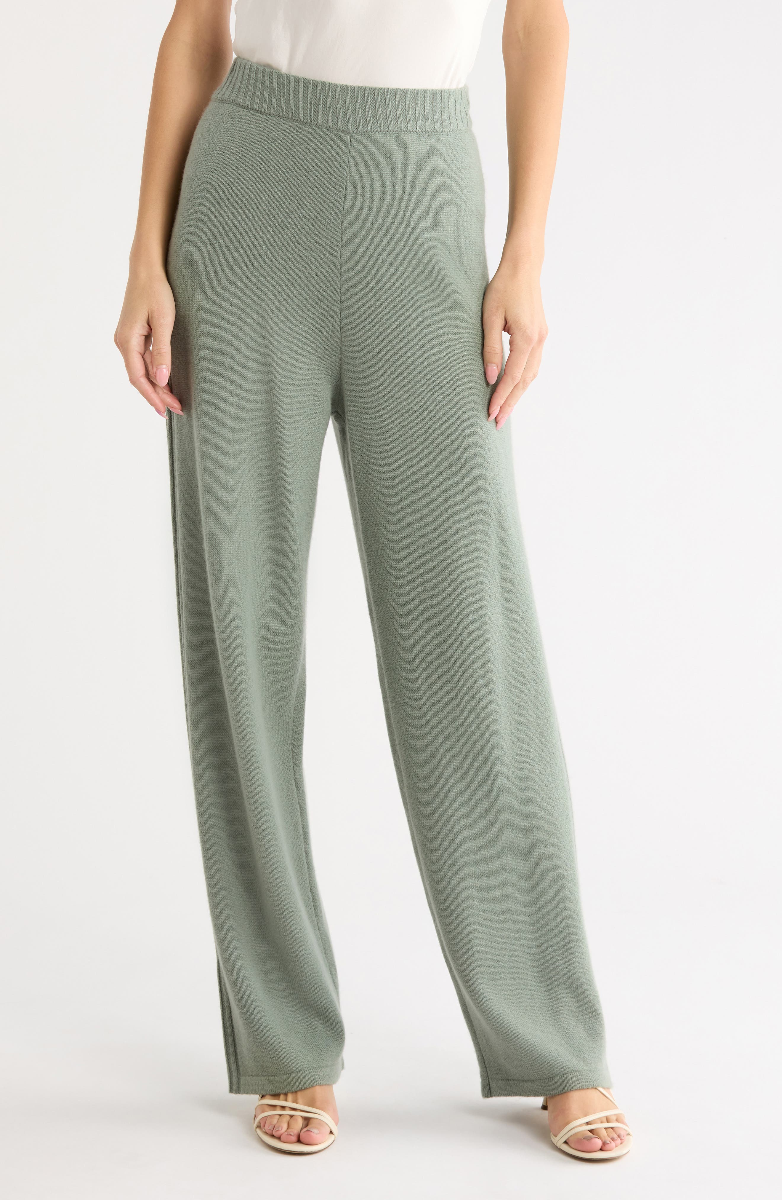Jax Wide Leg Wool & Cashmere Pants