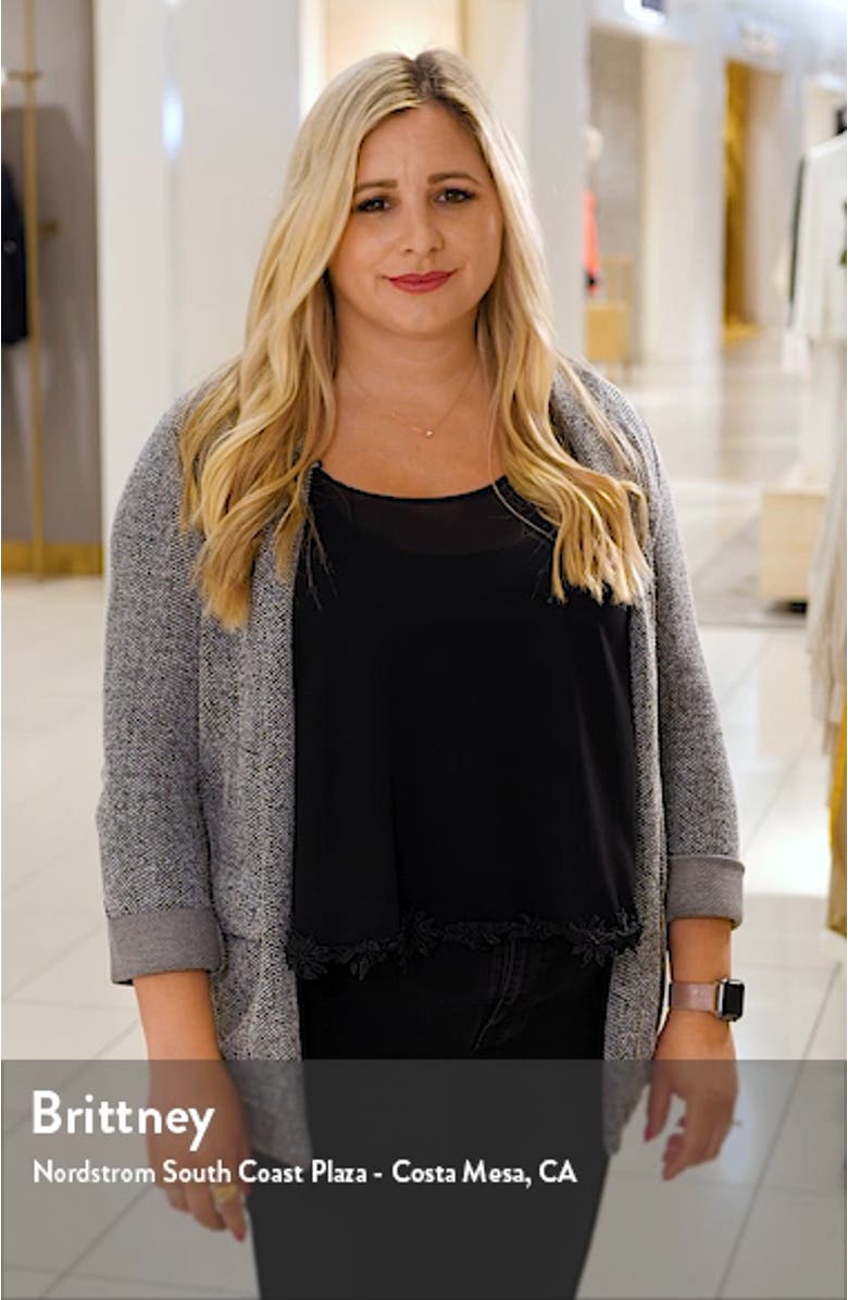 Floral Petal Fit & Flare Stretch Cotton Dress, sales video thumbnail