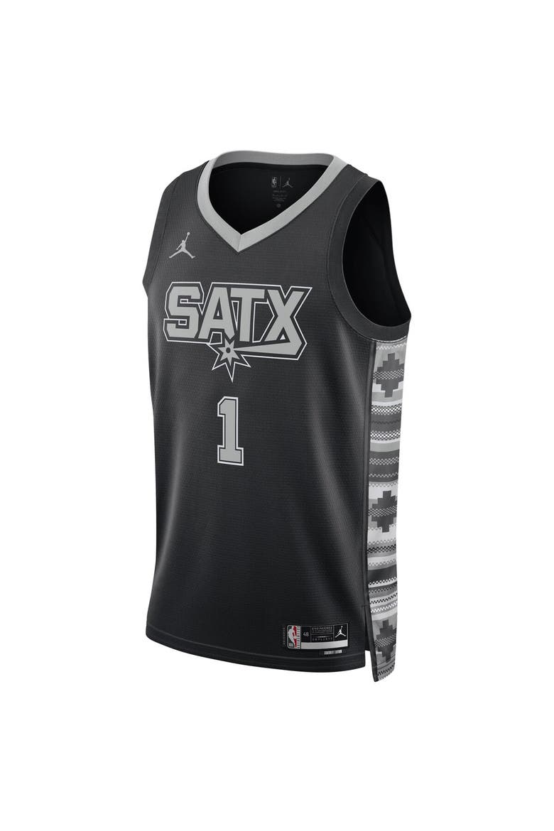 Unisex Jordan Brand Victor Wembanyama Black San Antonio Spurs Swingman Jersey - Statement Edition, Alternate, color, Black