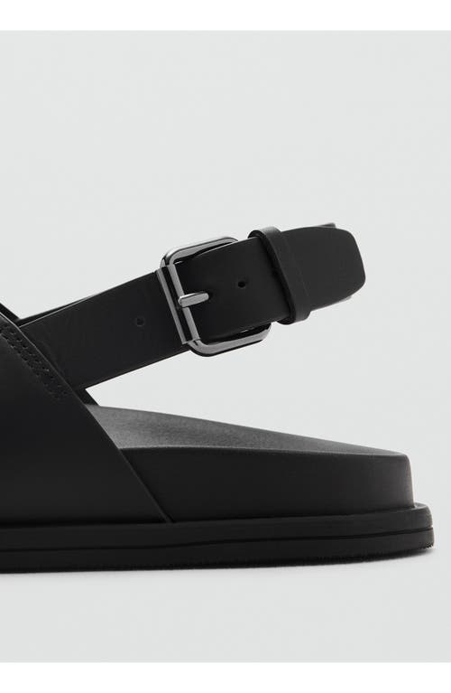 Mango Crisscross Slingback Sandal In Black