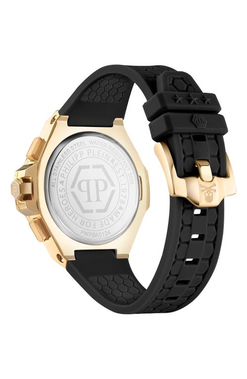 Philipp Plein Royal Silicone Strap Chronograph Watch, 42mm In Gold