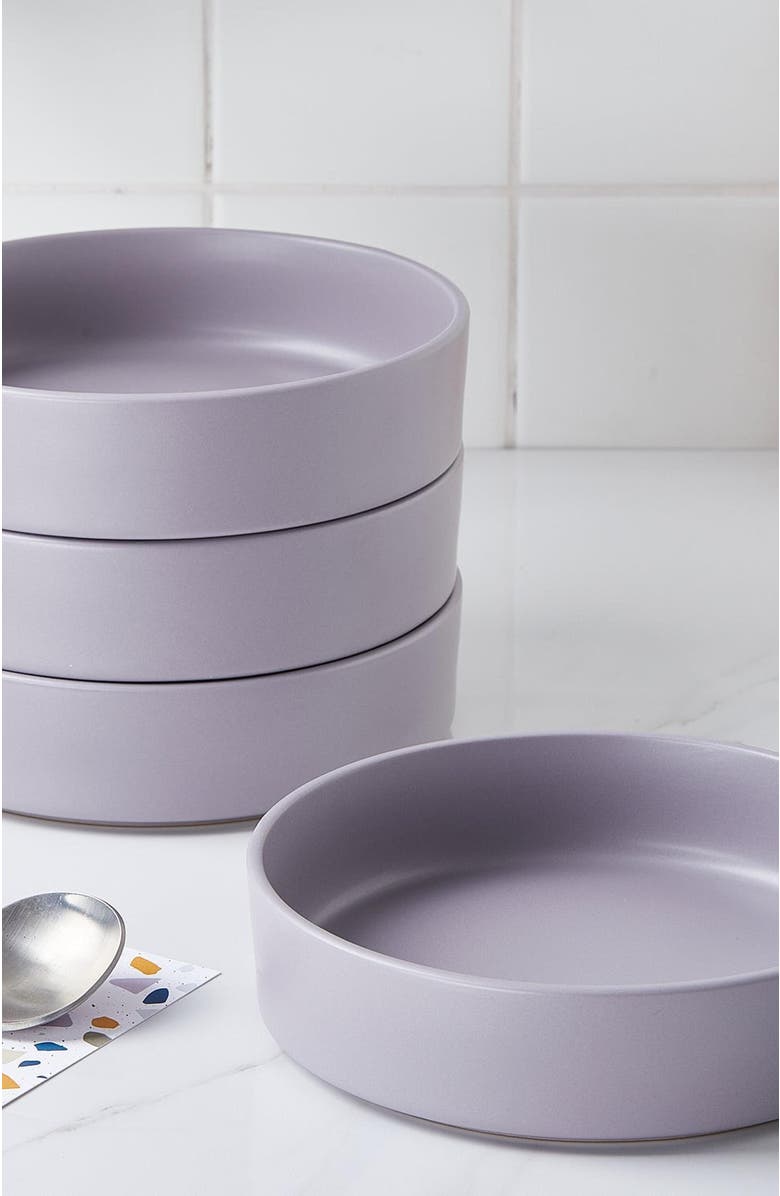 Stone Lain Cleo Stoneware 16-Piece Dinnerware Set, Alternate, color, Light Gray