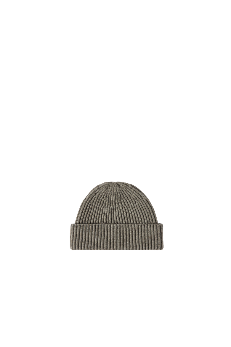Cashmere English rib double knit beanie, Alternate, color, Military