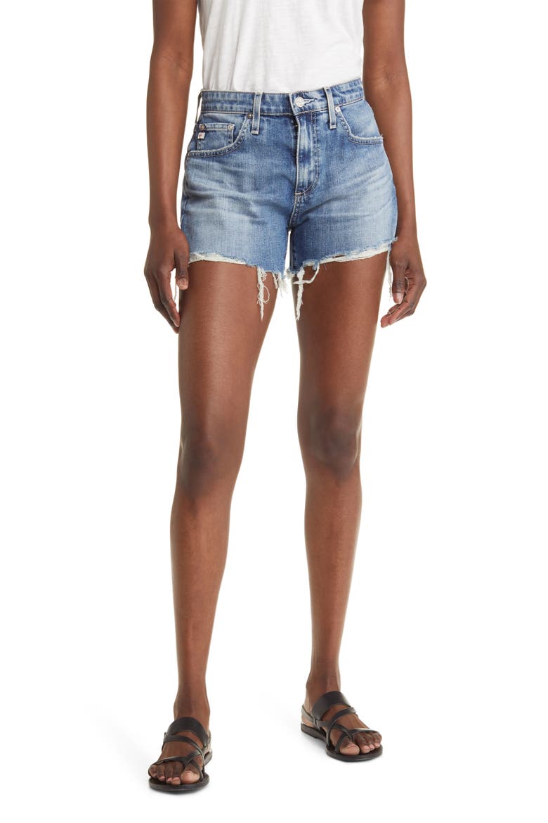 Hailey Cutoff Denim Shorts, Main, color, 17 YEARS LAGOON