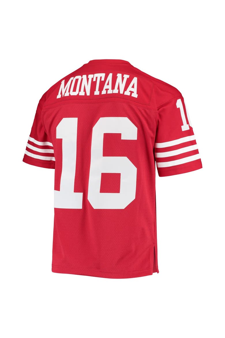 Men's Mitchell & Ness Joe Montana Scarlet San Francisco 49ers Legacy Replica Jersey, Alternate, color, Scarlet