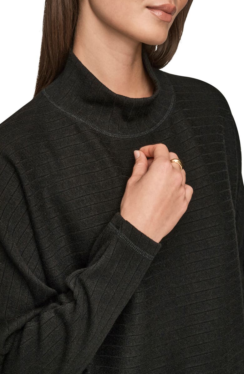 Donna Karan New York Mock Neck Sweater, Alternate, color, Black