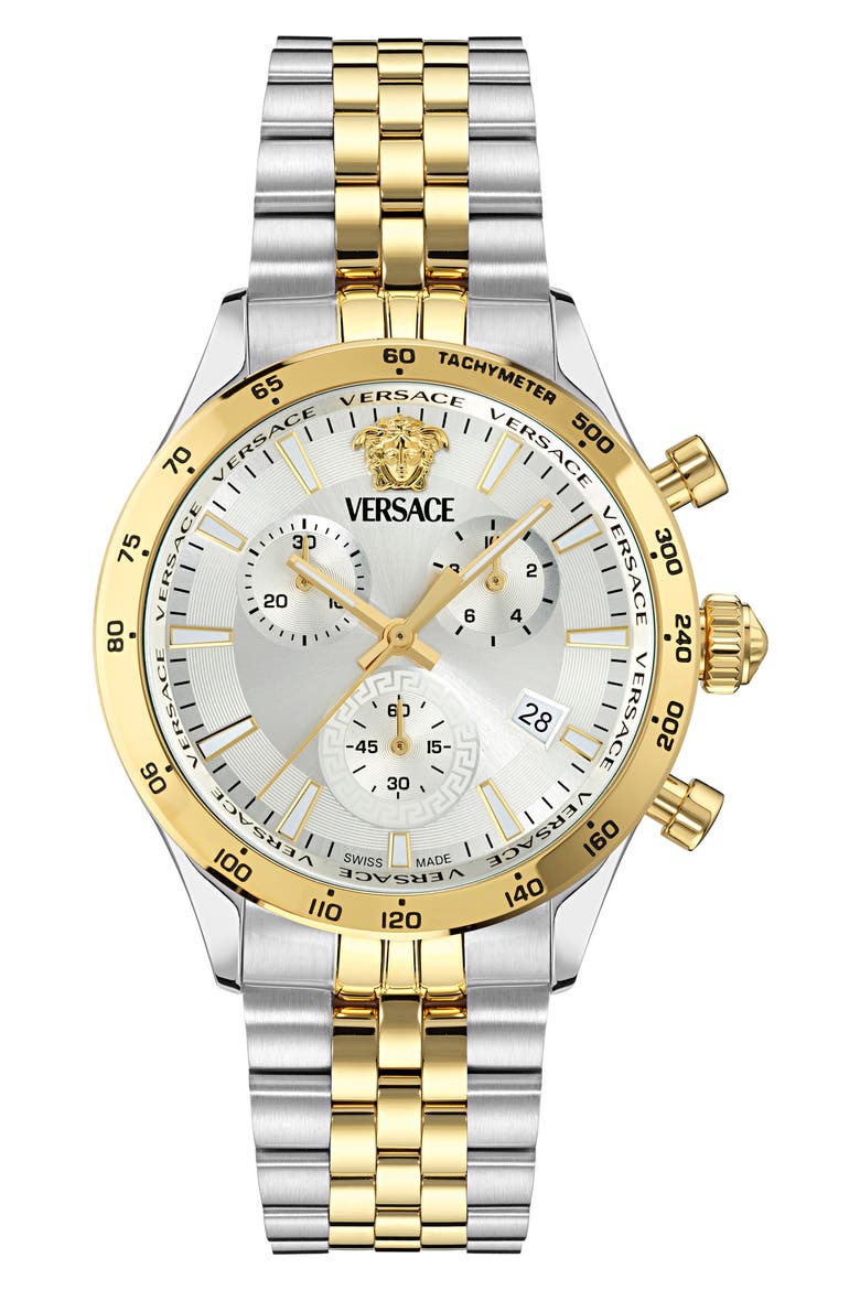 Hellenyium Bracelet Strap Chronograph Watch, 40mm, Main, color, TWO TONE