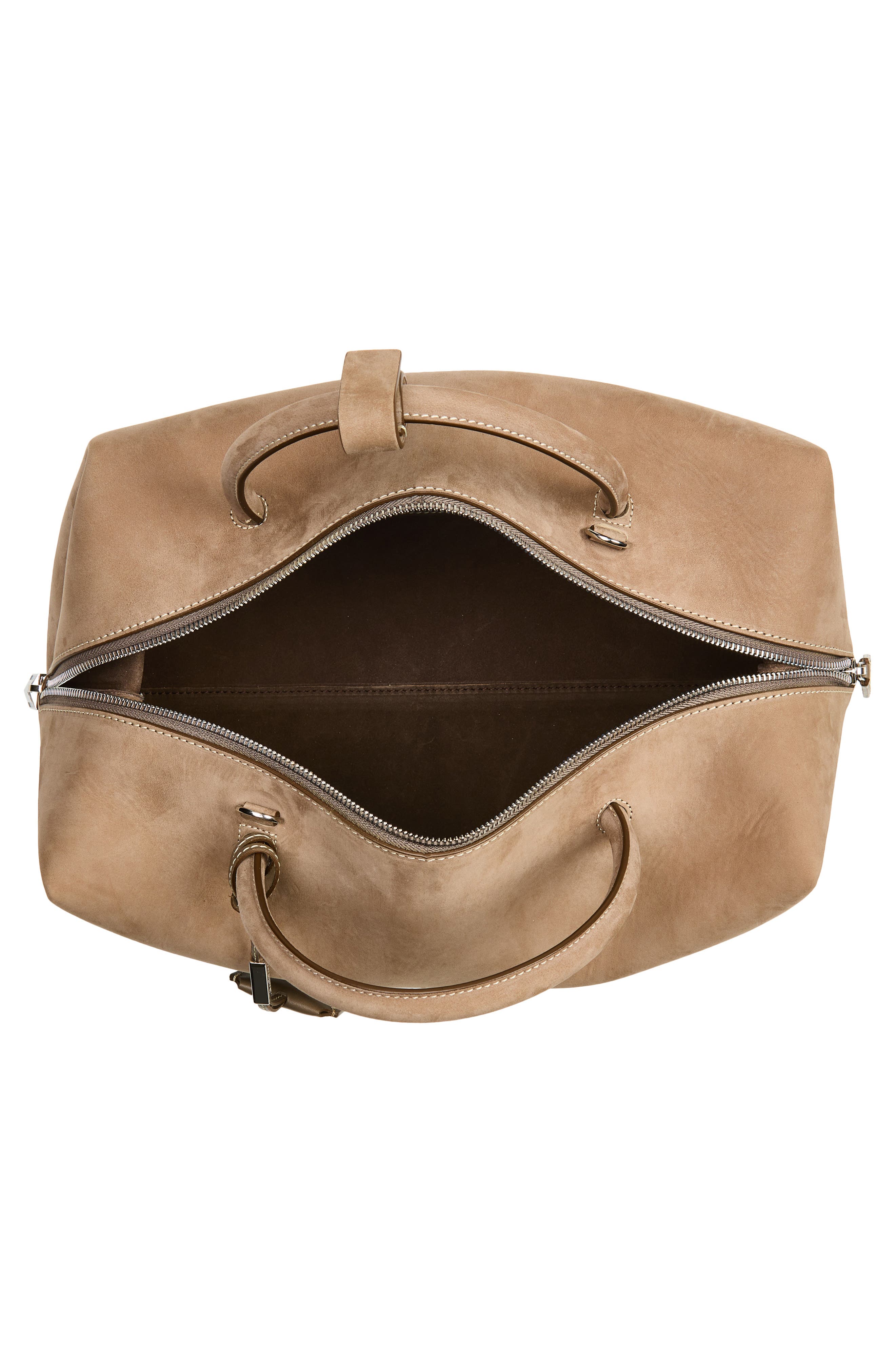 Max Mara Bowler Suede Satchel, Alternate, color, Turtledove