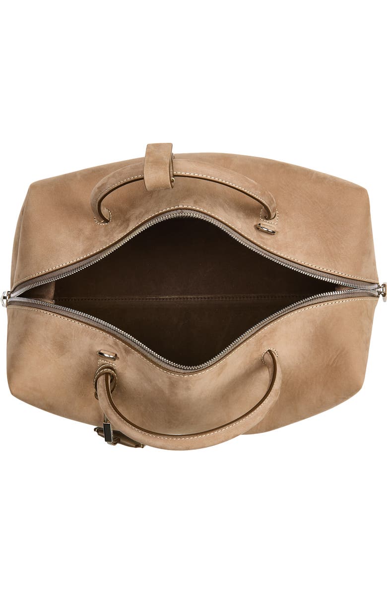 Max Mara Bowler Suede Satchel, Alternate, color, Turtledove
