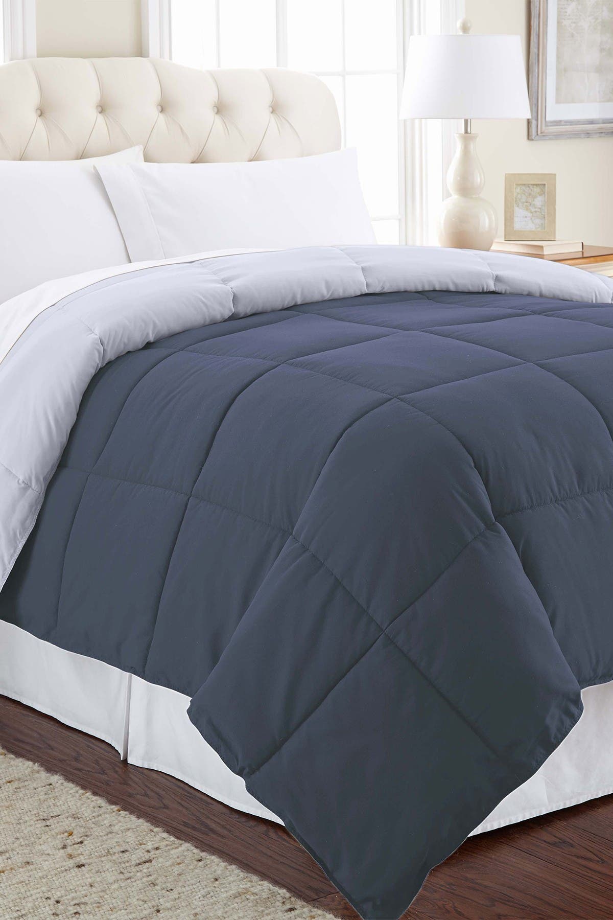 Modern Threads Down Alternative Reversible Comforter - Denim/Cloud - Twin