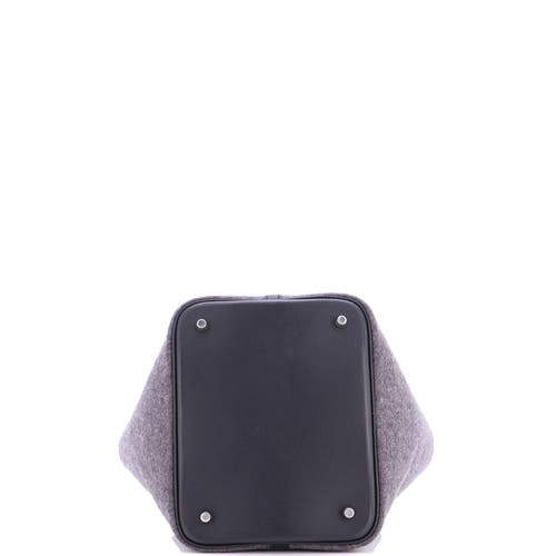 Pre-owned Hermes  Hermes Picotin Lock Bag Felt With Leather Mm In Gray