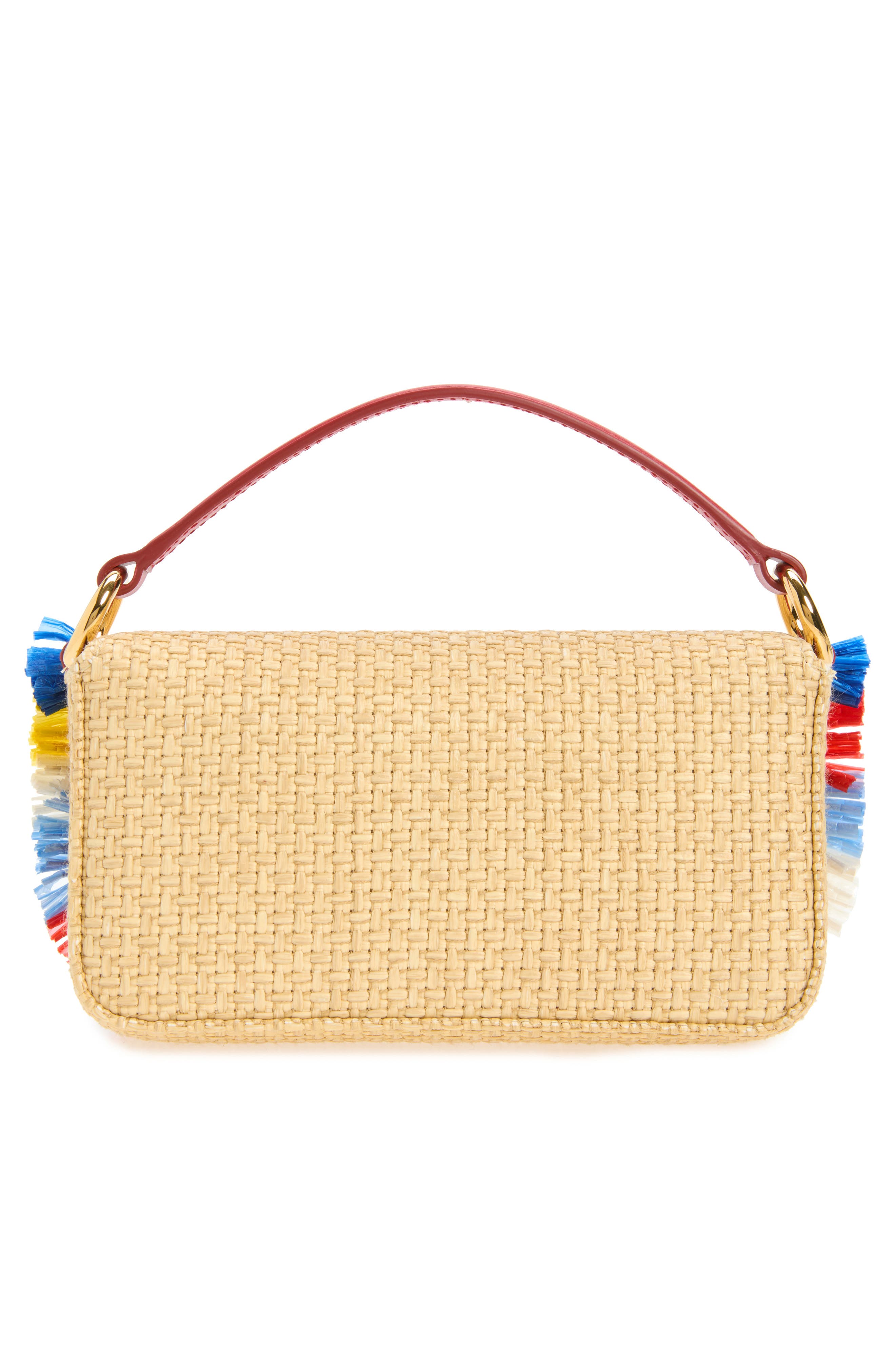 3.5 Raffia Shoulder Bag, Alternate, color, 8N084 NATURALE/ MULTICOLOR