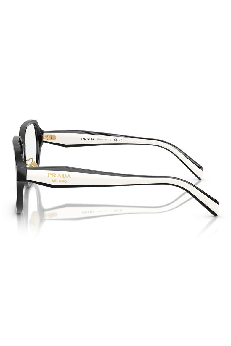 56mm Pillow Optical Glasses, Alternate, color, BLACK