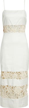 Ramy Brook Aaliyah Lacy Inset Midi Dress